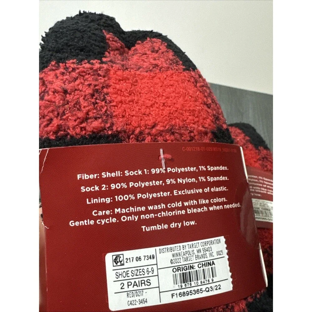Wondershop Target Kids Toddler Socks 2 Pairs Soft Crew Size 6-9